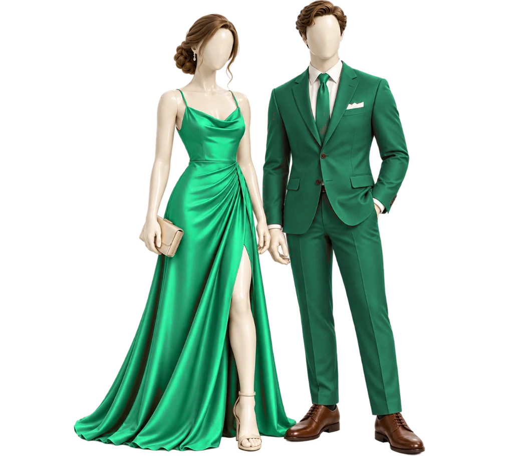 Código de vestimenta formal: mujeres en vestido largo, hombres en traje formal